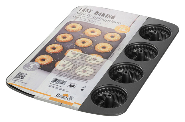 Форма для 12 кексов 3D Birkmann Easy Baking Д7хH3см, 37х26 см,антипригарная